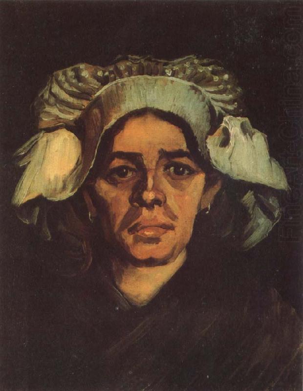 Head of a Peasant Woman with Whit Cap (nn040, Vincent Van Gogh